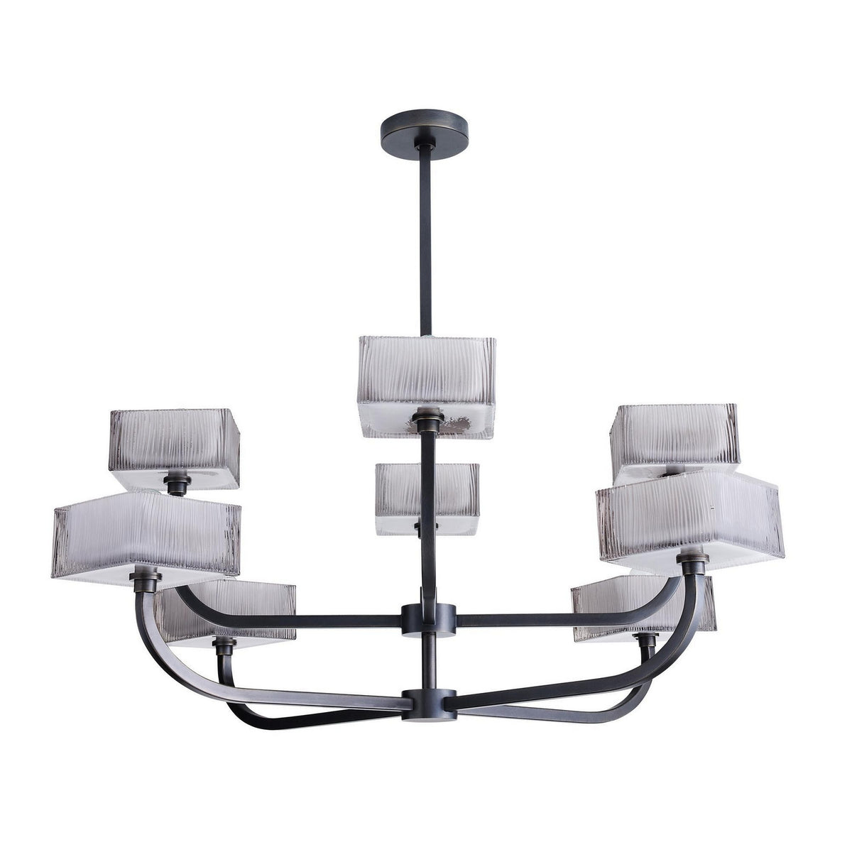 Louis Eight Light Chandelier in English Bronze