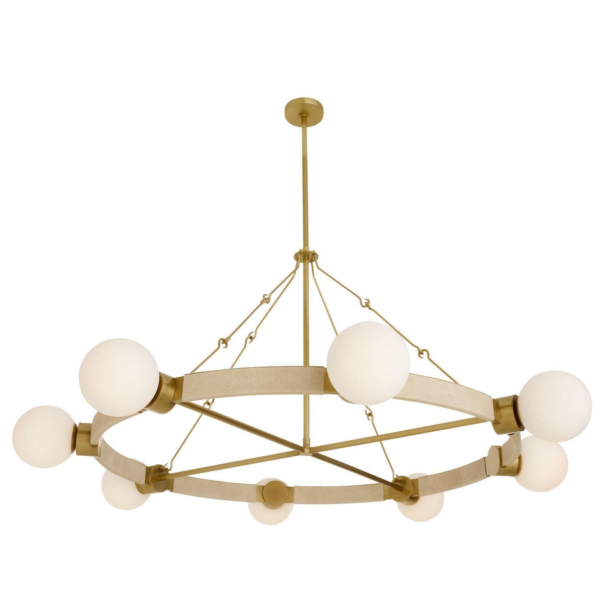 Liberty Eight Light Chandelier in Matte Opal