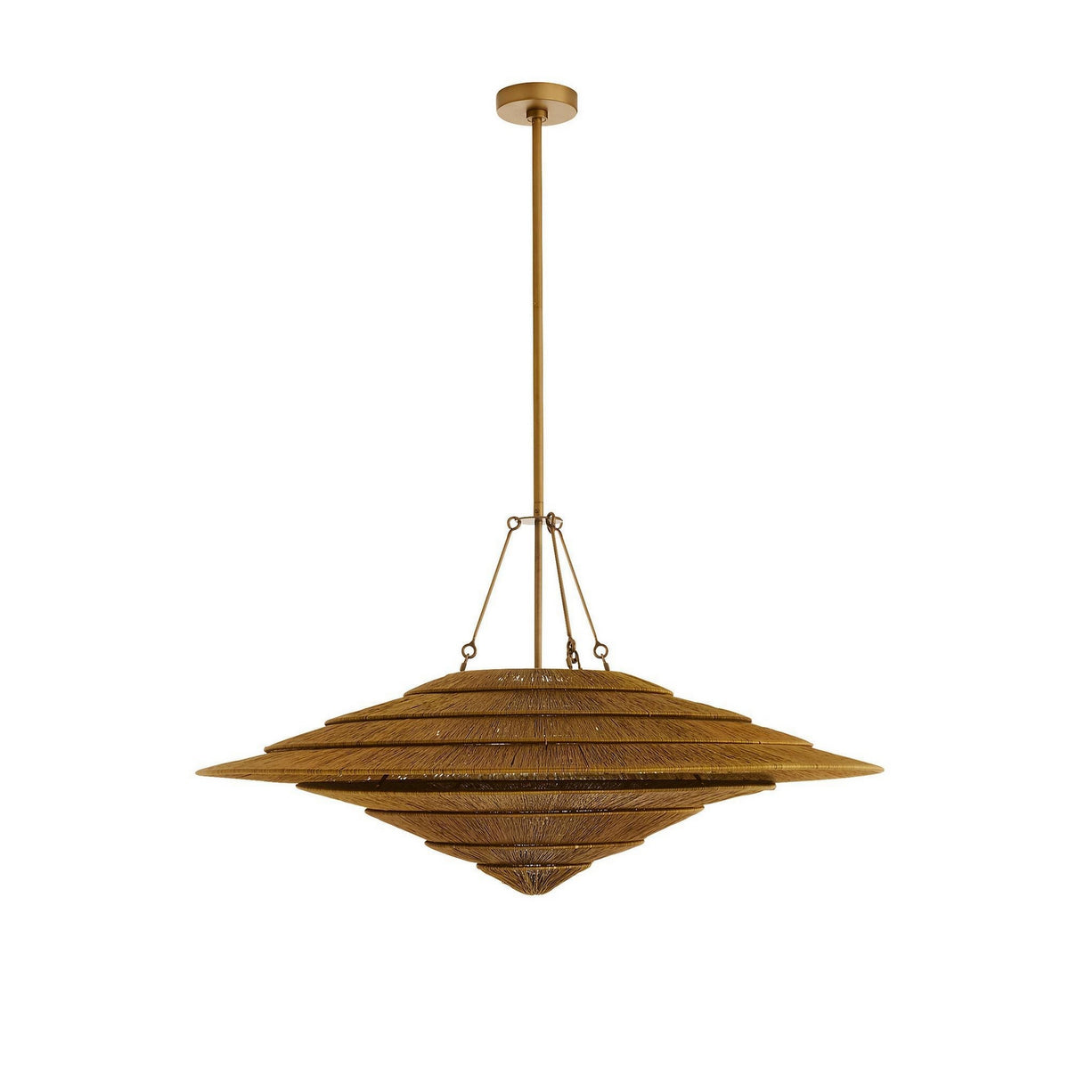 Lexa Three Light Pendant in Vintage Brass