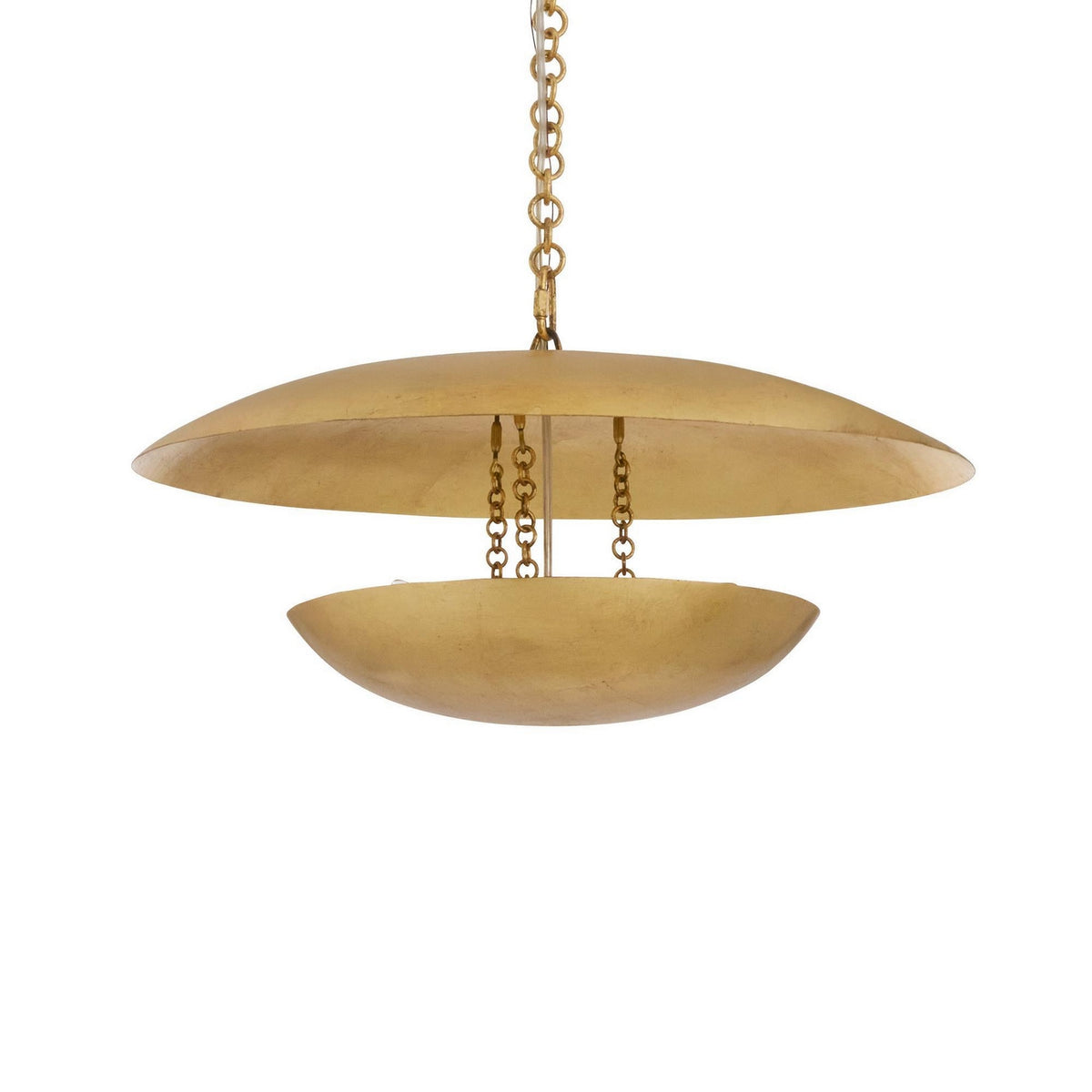 Florko Three Light Chandelier in Gold Leaf