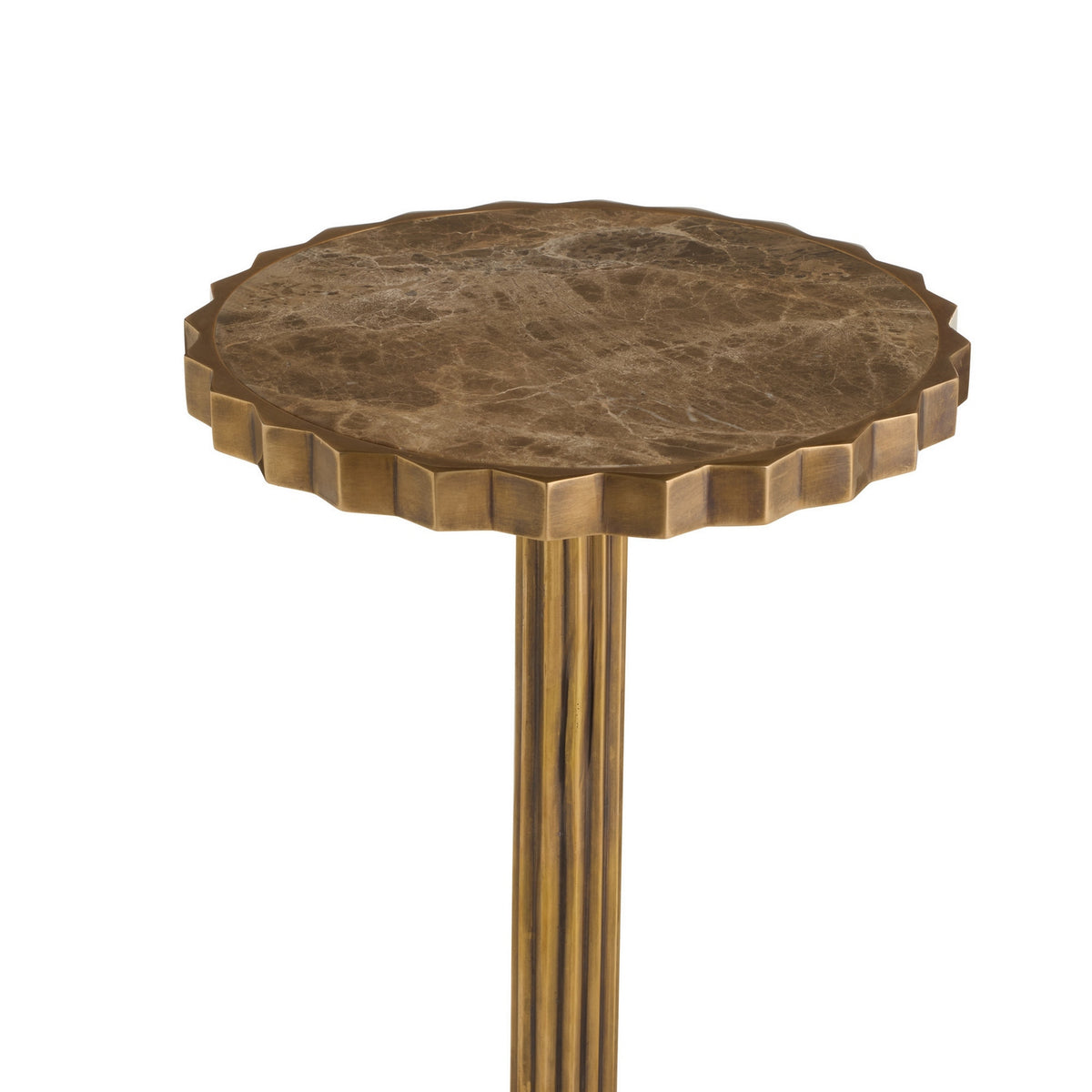 Mabel Accent Table in Brown Emperador