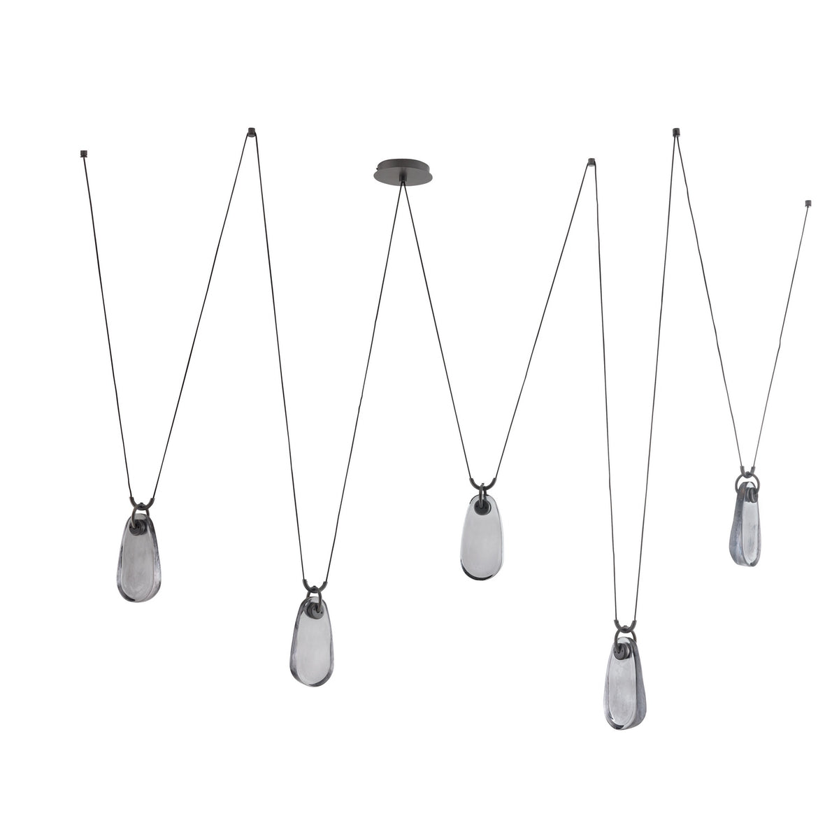 Melt LED Chandelier in Smoke