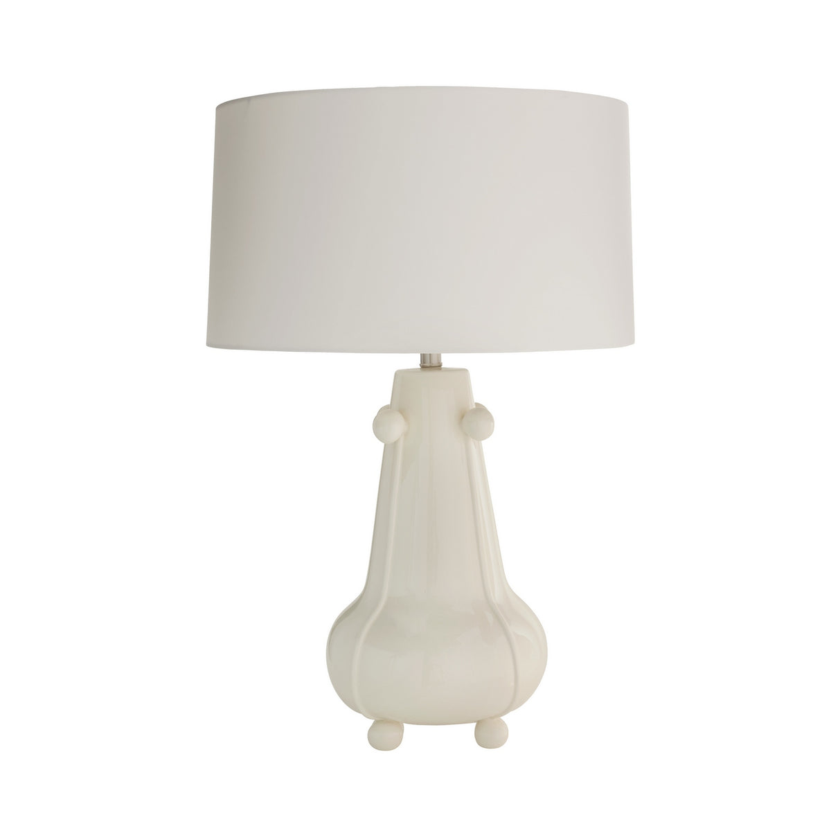 Lampe de table Miriam One Light en ivoire craquelé