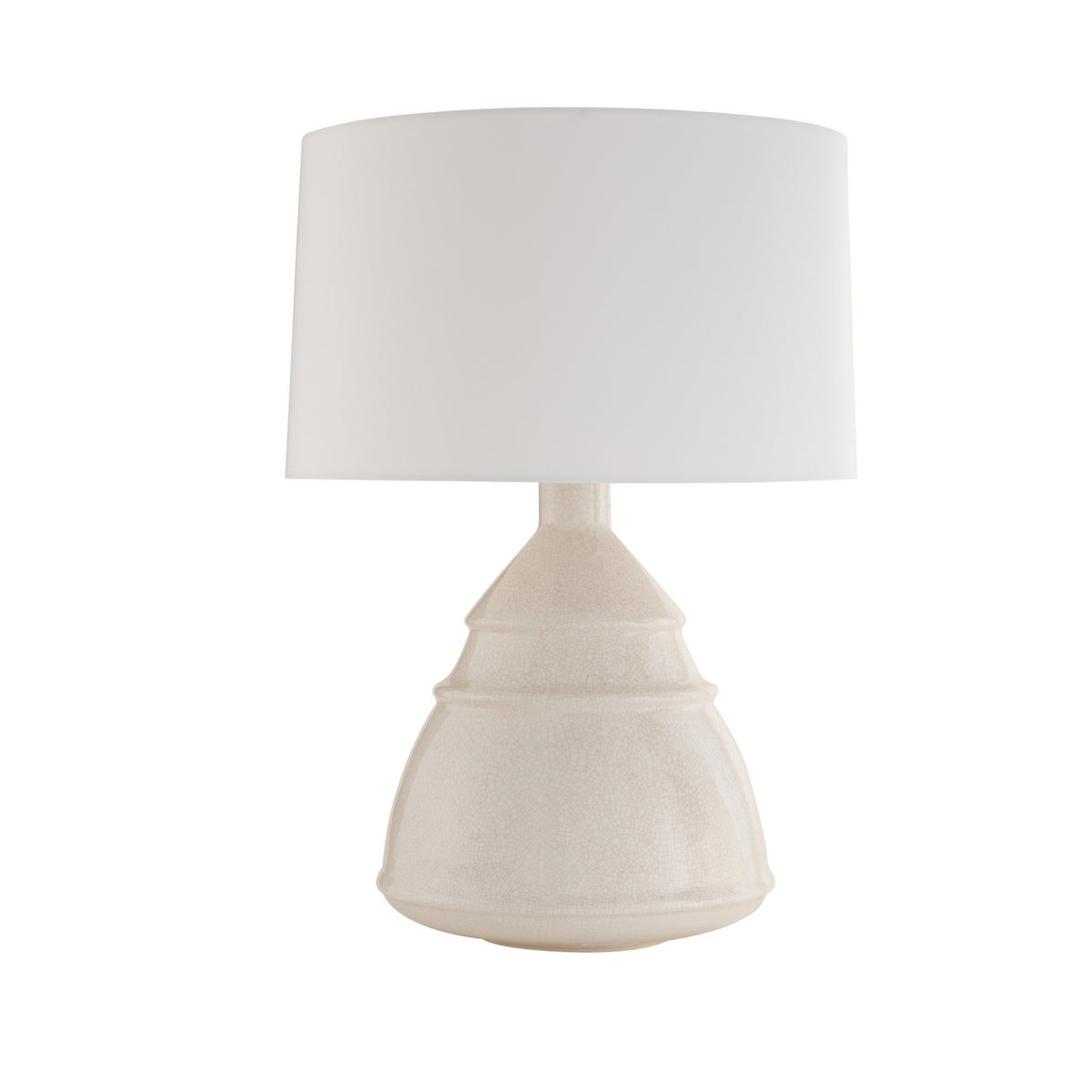Matteo One Light Table Lamp in Ivory Stained Crackle