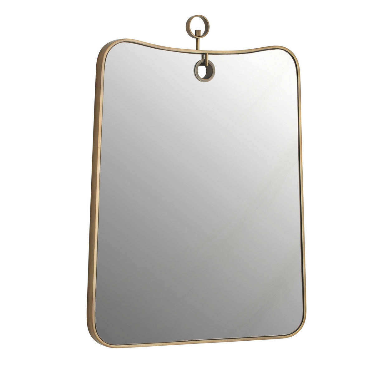 Lennox Mirror in Antique Brass
