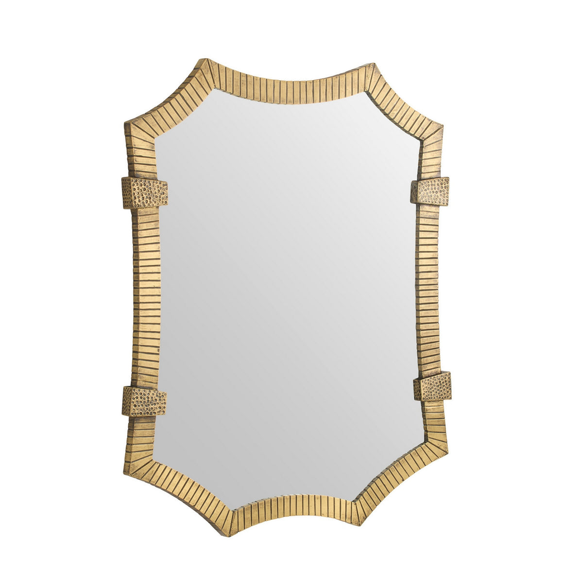 Monty Mirror in Antique Brass