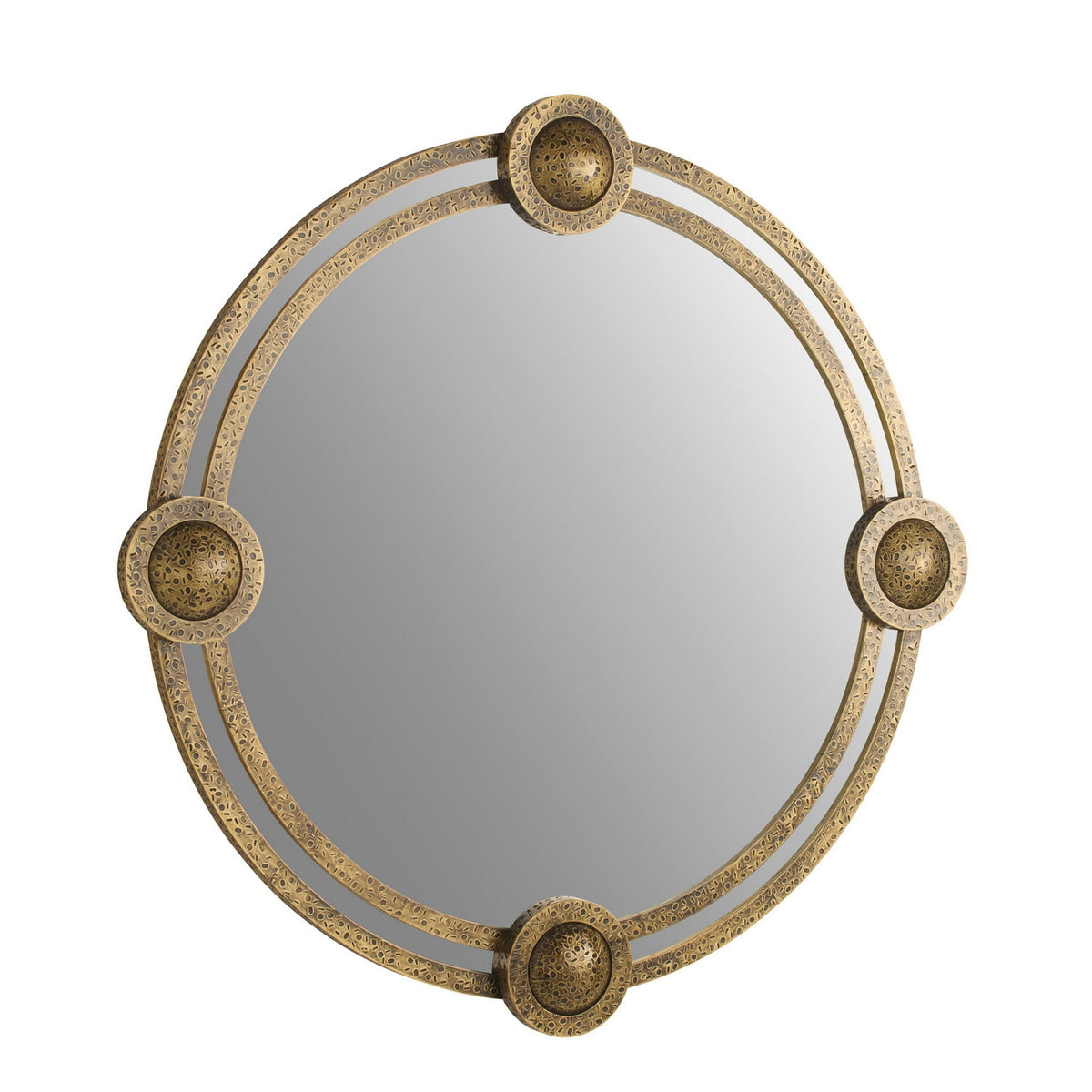 Lisbon Mirror in Antique Brass