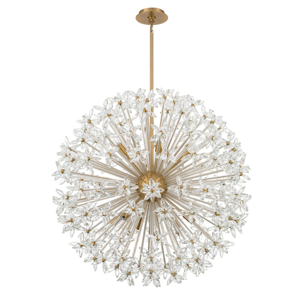 Adley 12 Light Chandelier in Aged Brass