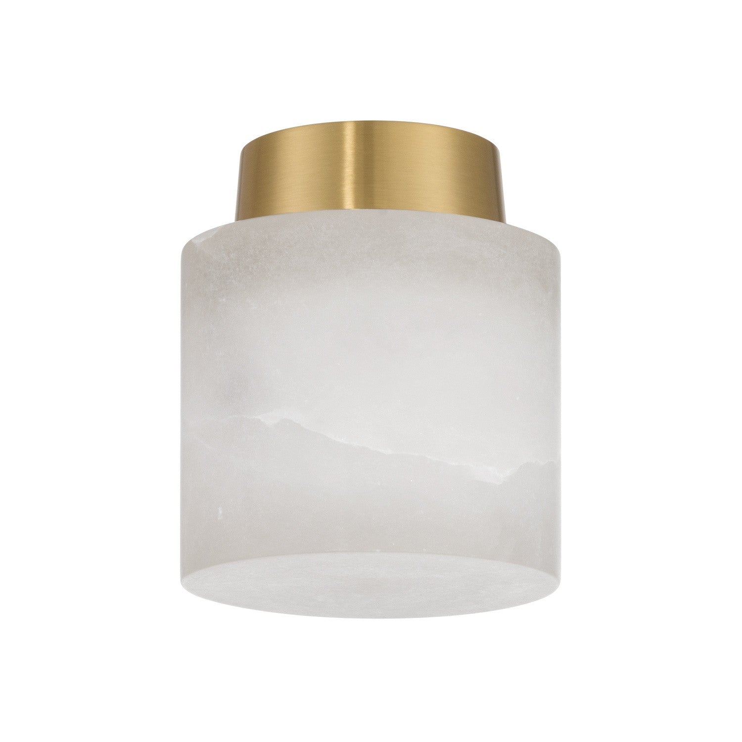 Acme One Light Semi Flush Mount in Aged Brass