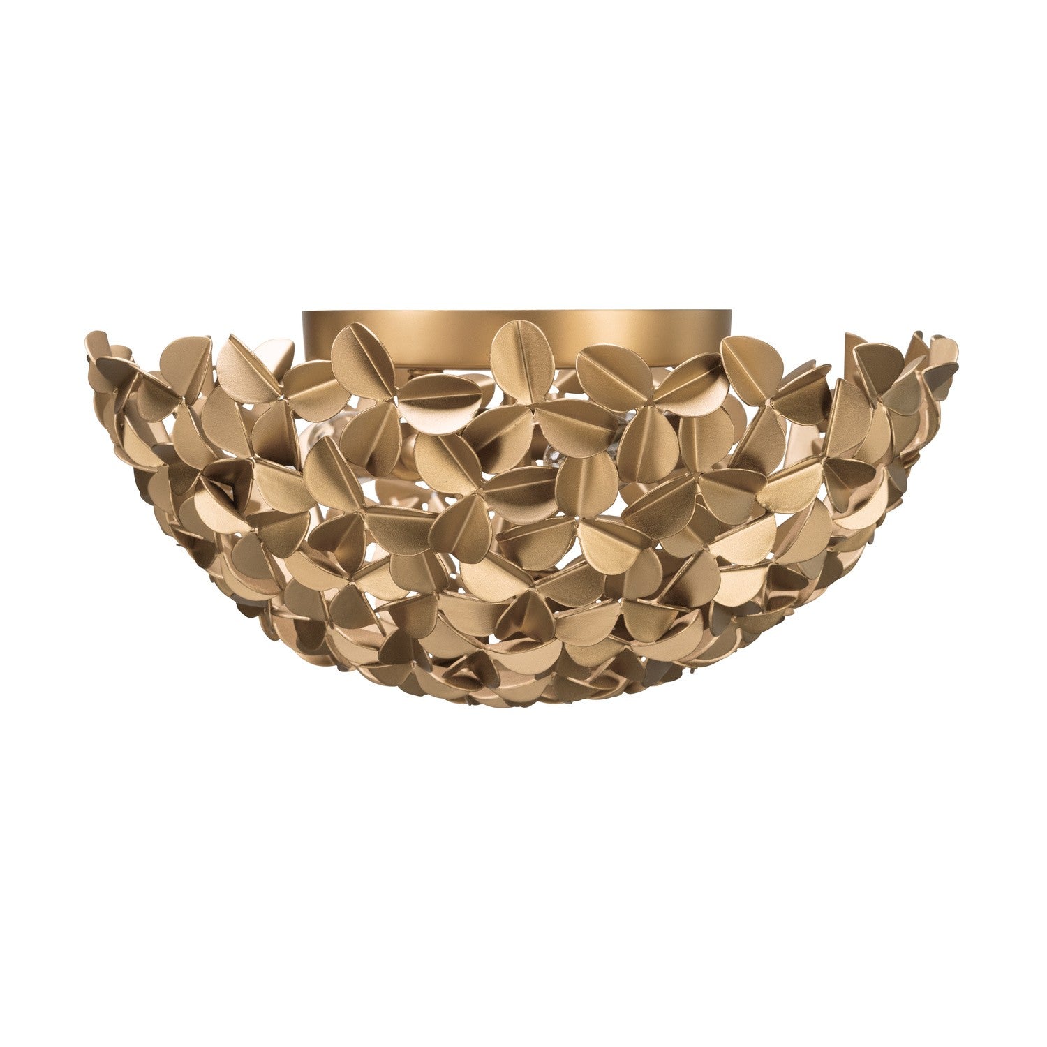 Cora Three Light Flush Mount in Soft Gold