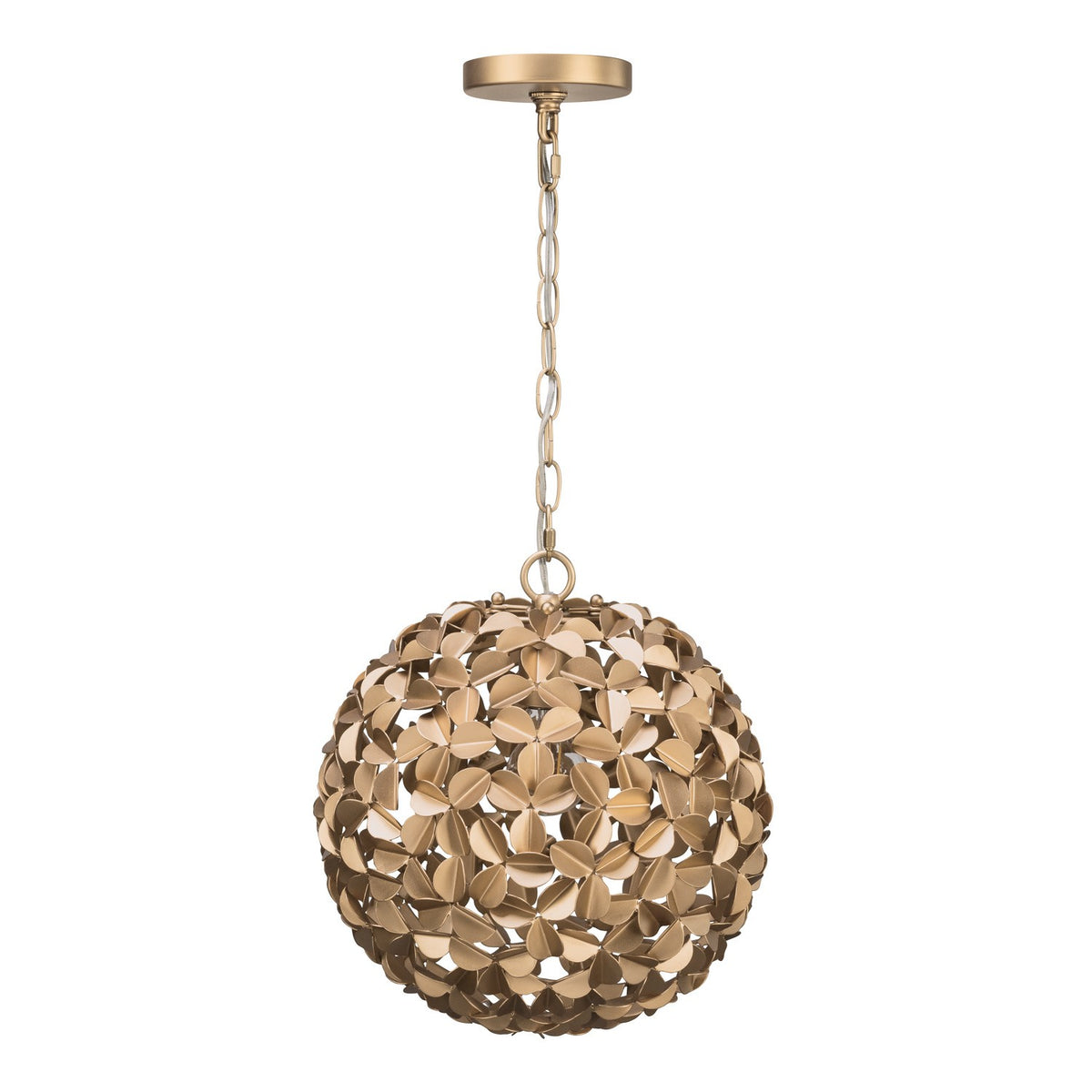 Cora One Light Chandelier in Soft Gold