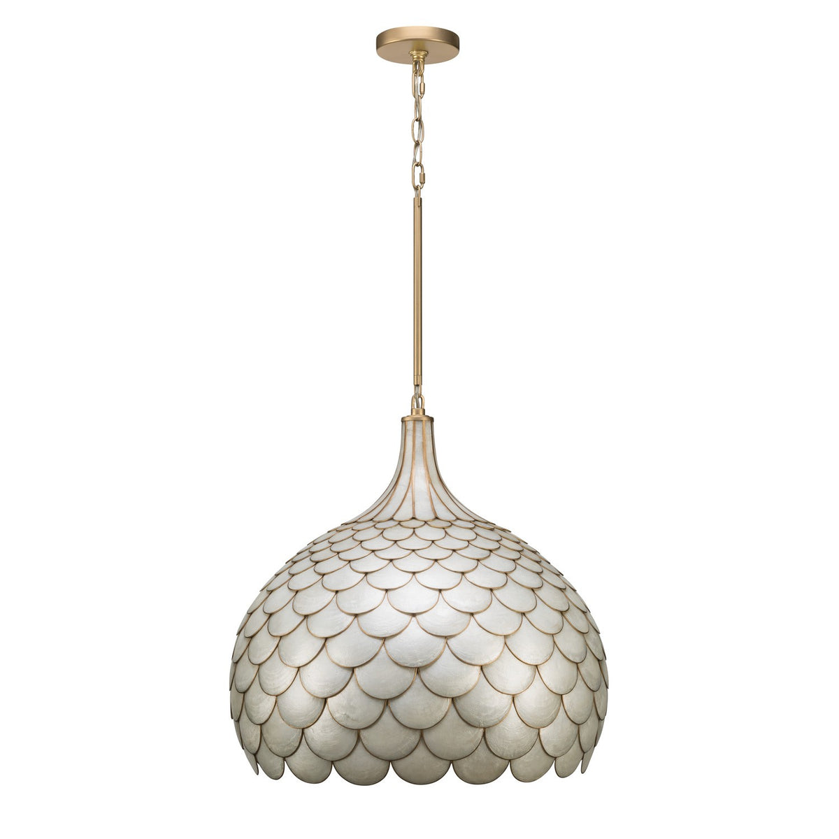 Darby Five Light Pendant in Soft Gold