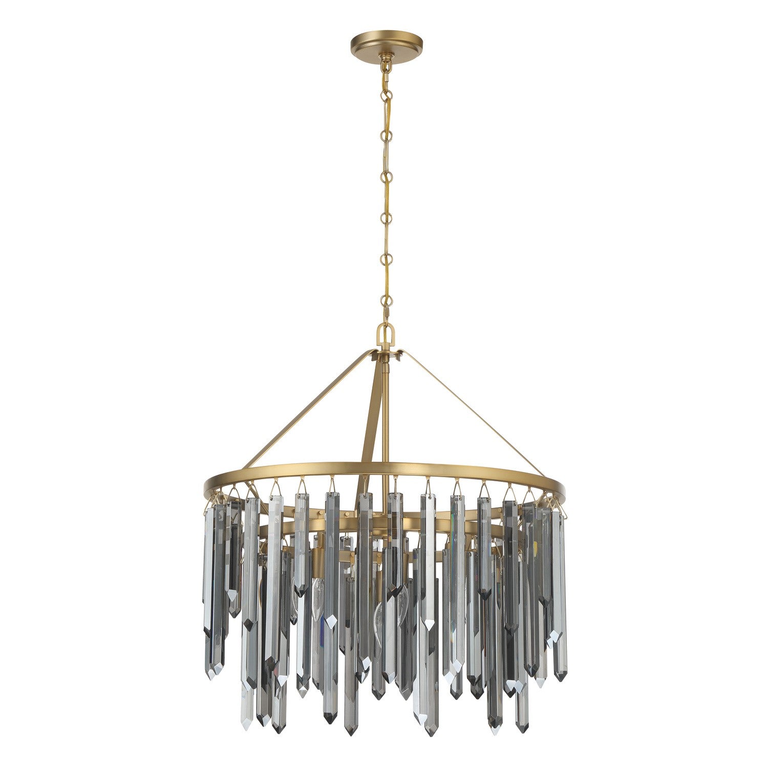 Gemma Seven Light Chandelier in Modern Gold