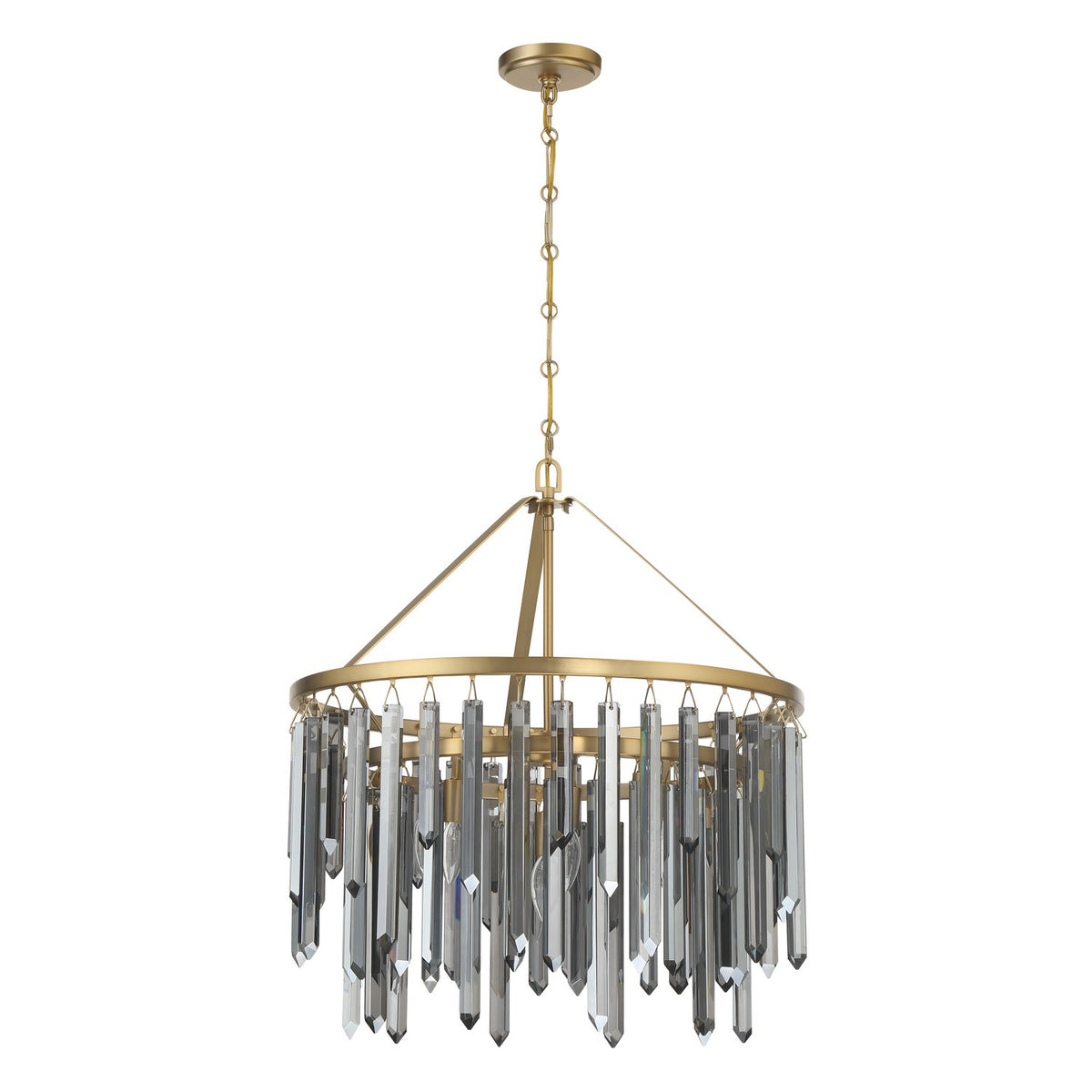 Gemma Seven Light Chandelier in Modern Gold