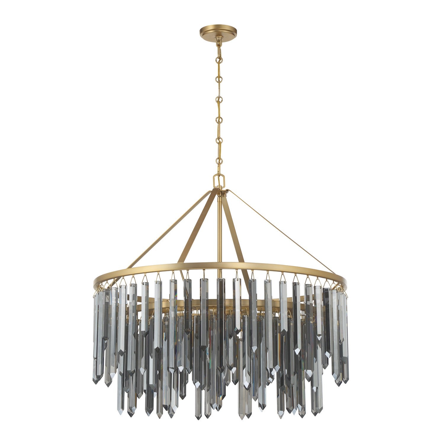 Gemma Nine Light Chandelier in Modern Gold