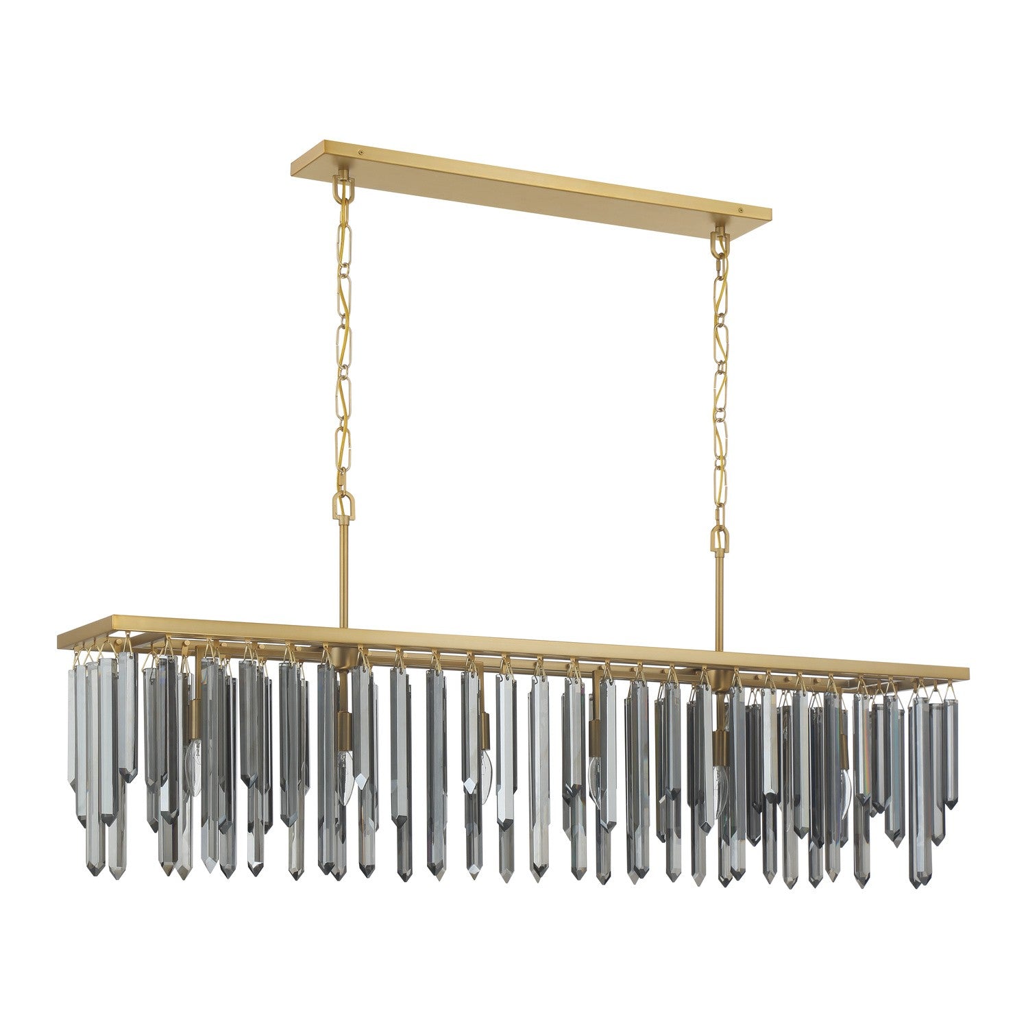 Gemma Six Light Linear Chandelier in Modern Gold