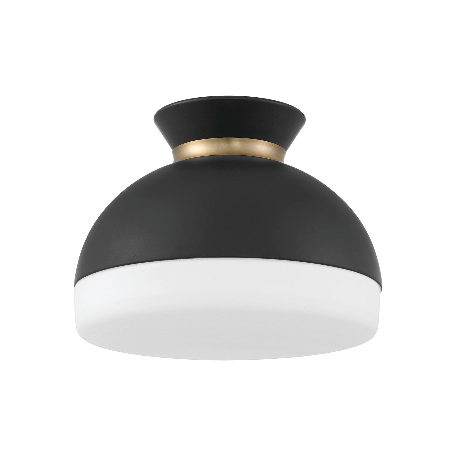 Gidget Two Light Flush Mount in Matte Black + Vibrant Gold