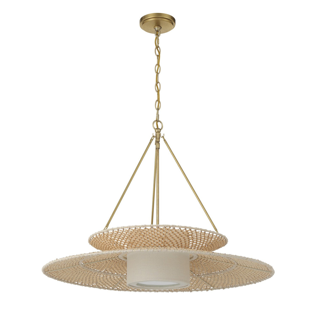 Lustre Juniper à une lumière en or doux