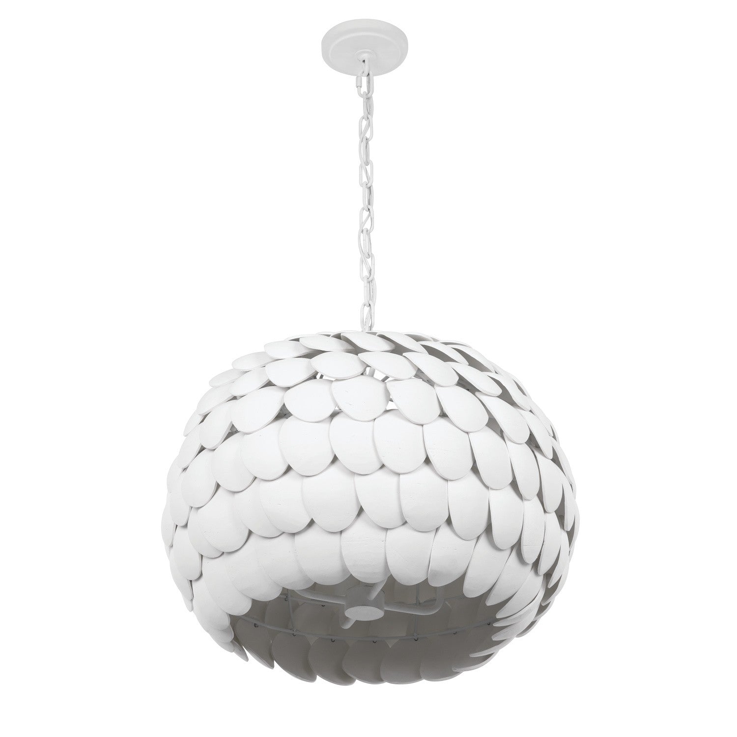 Talia Five Light Chandelier in Matte White