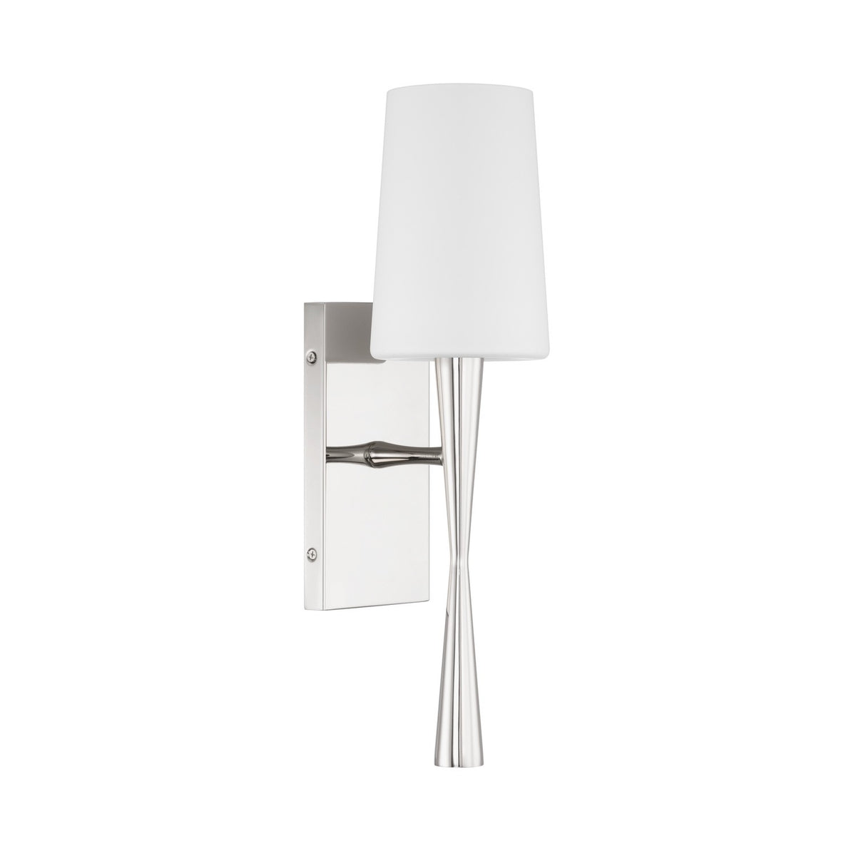 Trenton One Light Wall Sconce in Polished Nickel