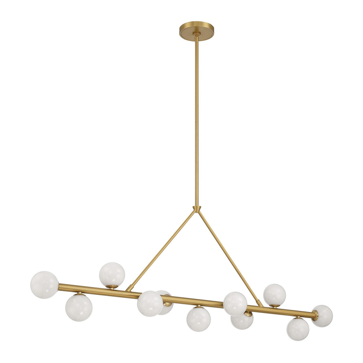 Terrell LED Linear Chandelier in Luxe Gold