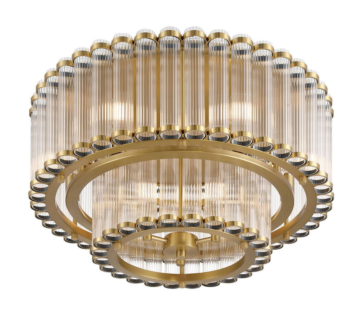 Glasbury Nine Light Flush Mount