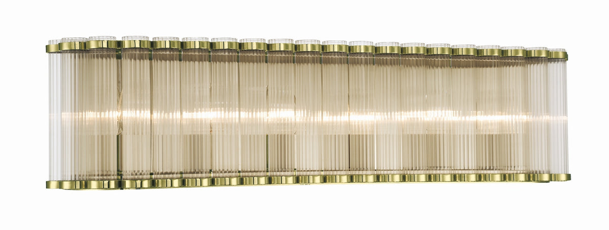 Glasbury Six Light Vanity in Gold