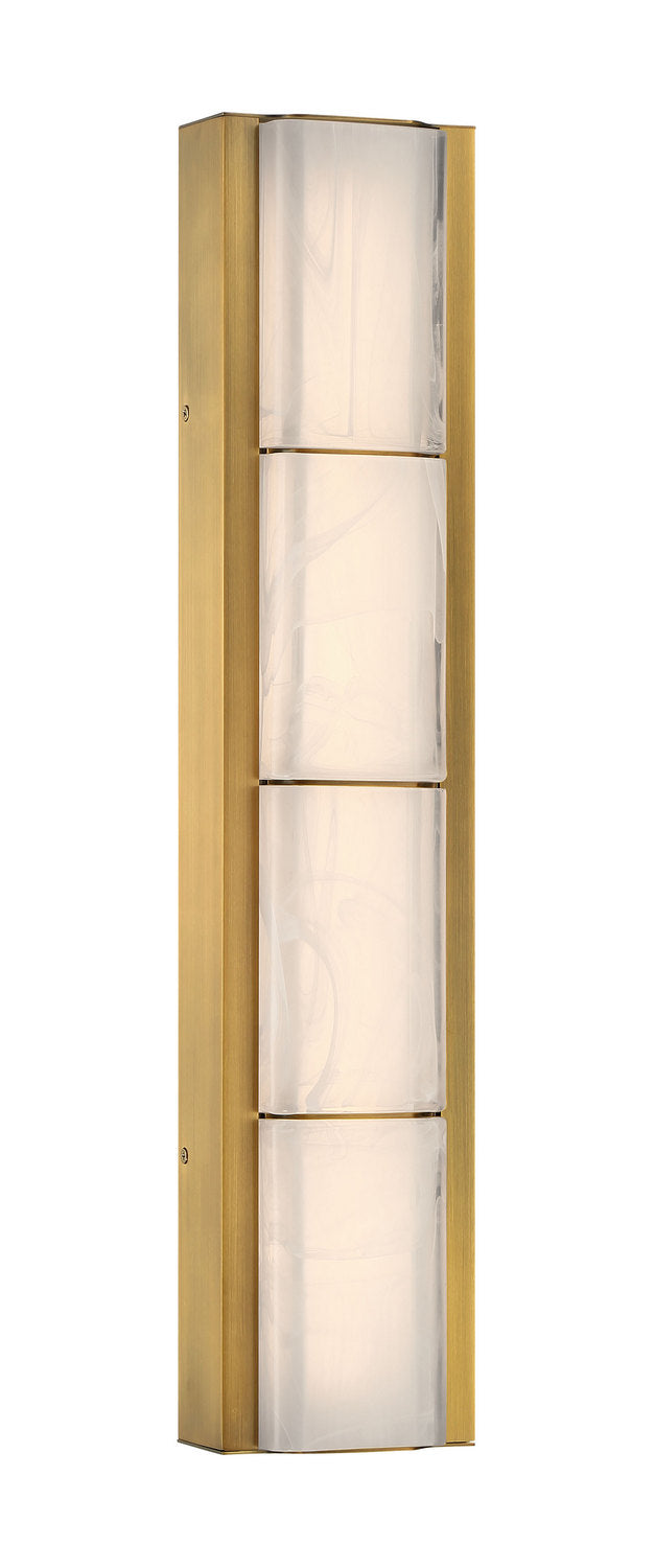 Gibraltar LED Vanity in Antique Brass