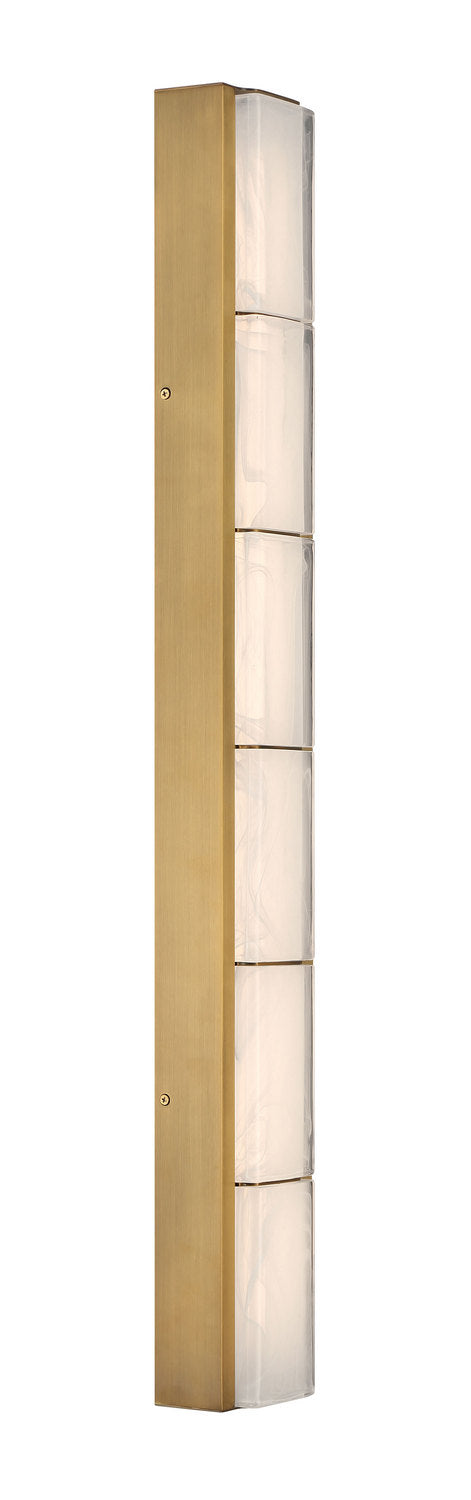 Gibraltar LED Vanity in Antique Brass