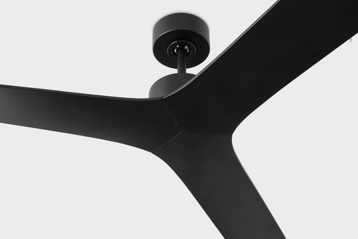 Tri Plank 57" Ceiling Fan in Midnight Black