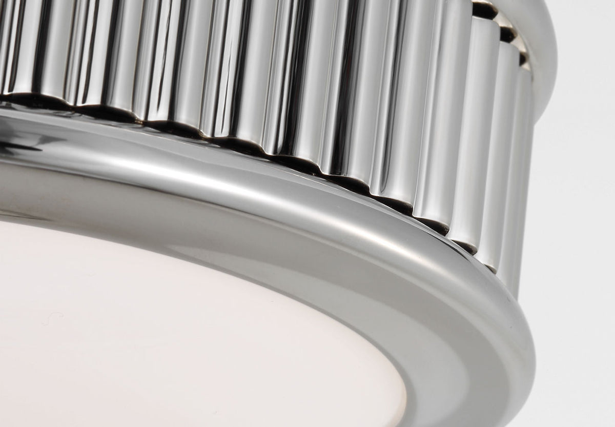 Ritz Flush Mount in Polished Nickel | Polished Nickel