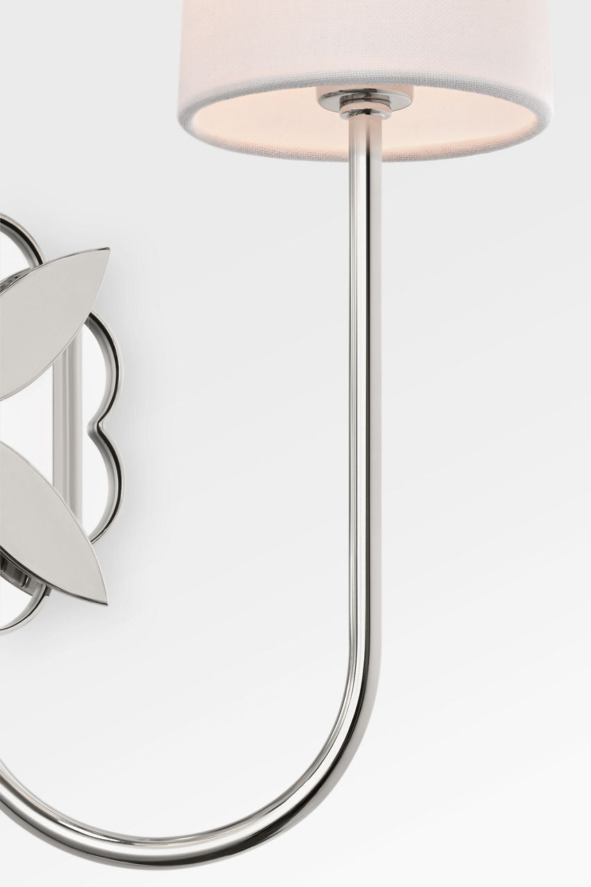 Spencer Two Light Wall Sconce in Polished Nickel | Polished Nickel