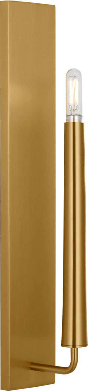 Lois One Light Wall Sconce in Burnished Brass | Burnished Brass