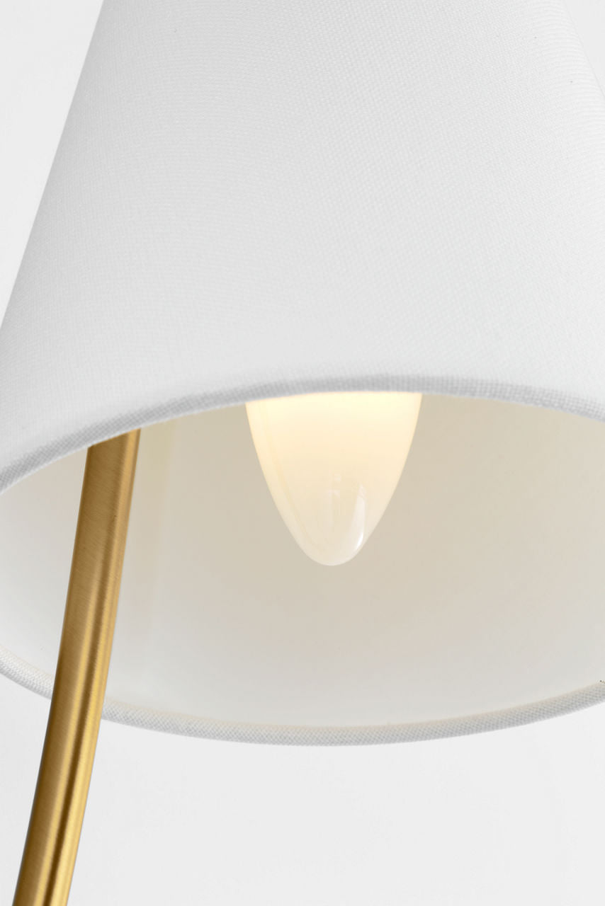 Marina Two Light Wall Sconce in Burnished Brass | Burnished Brass