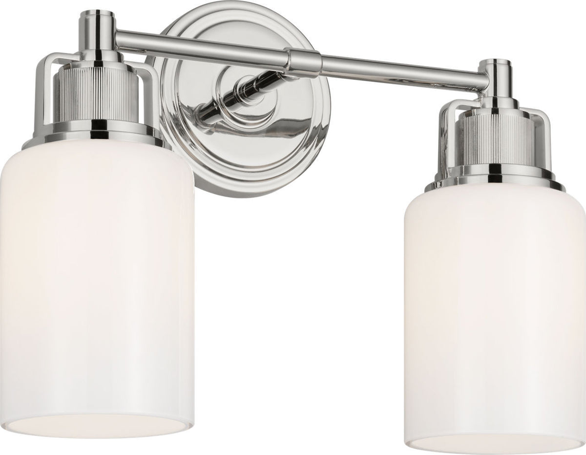 Ashford Two Light Bath in Polished Nickel | Polished Nickel