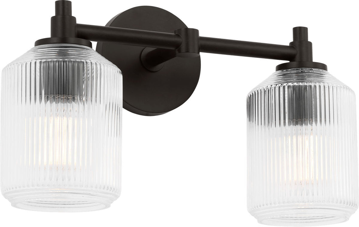 Barstow Two Light Bath in Aged Iron | Aged Iron