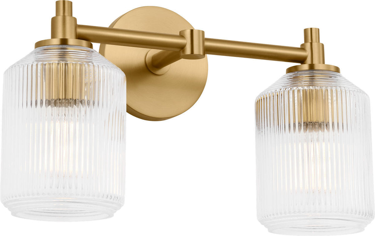 Barstow Two Light Bath in Burnished Brass | Burnished Brass
