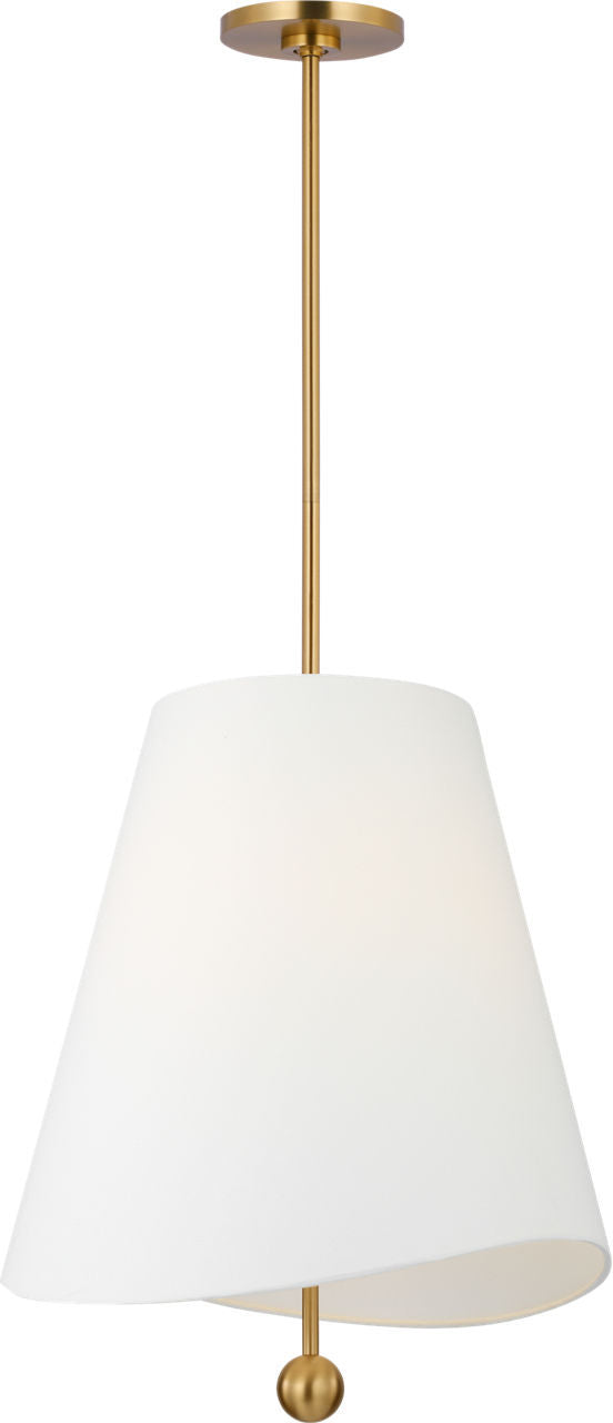 Beauvoir Three Light Hanging Shade in Burnished Brass | Burnished Brass