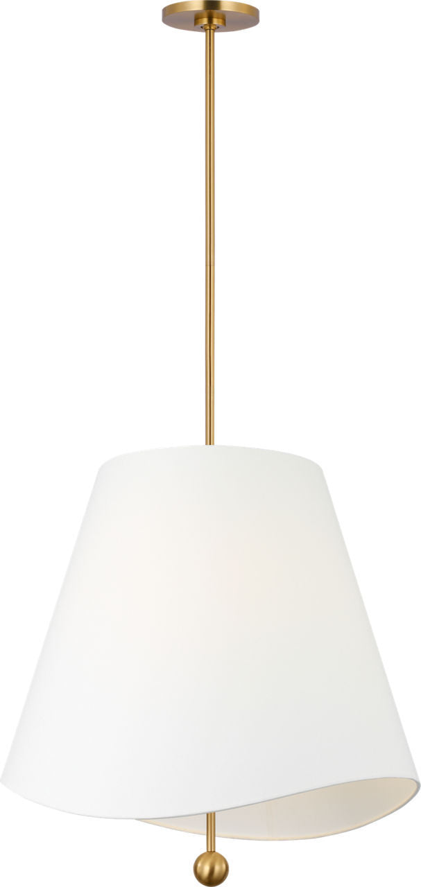 Beauvoir Four Light Hanging Shade in Burnished Brass | Burnished Brass