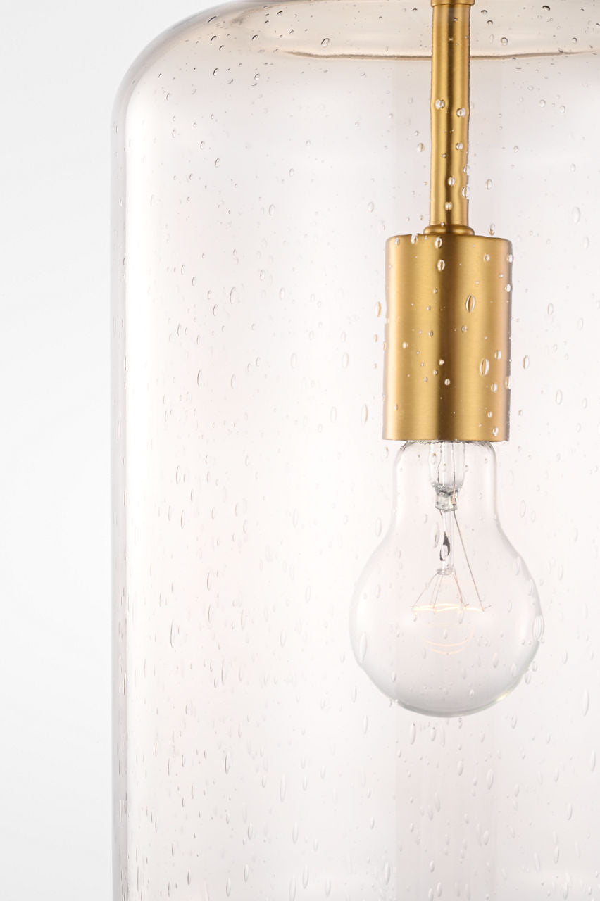 Nodier One Light Pendant in Burnished Brass | Burnished Brass