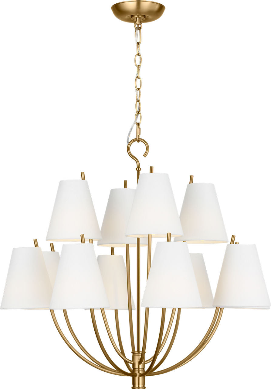 Marina Chandelier in Burnished Brass | Burnished Brass