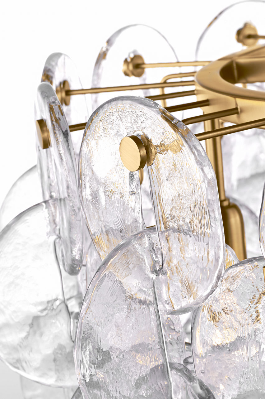 Candace Five Light Chandelier in Burnished Brass | Burnished Brass