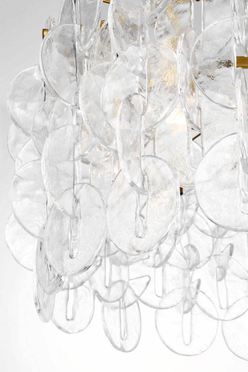 Lustre Candace à huit ampoules en laiton bruni | Laiton bruni