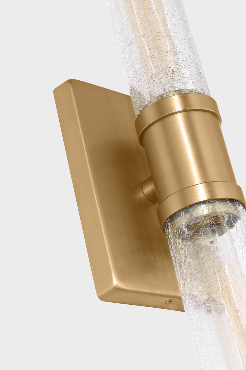 Keaton Two Light Vanity in Satin Brass | Satin Brass