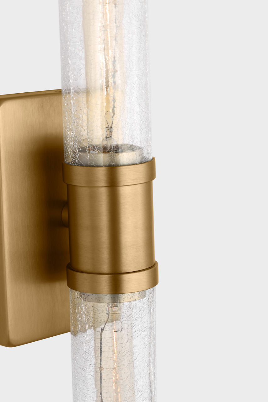 Keaton Two Light Vanity in Satin Brass | Satin Brass