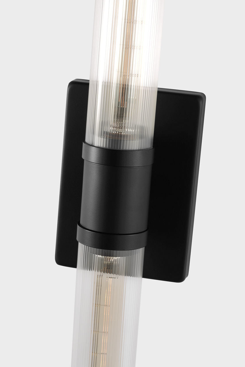 Keaton Two Light Vanity in Midnight Black | Midnight Black