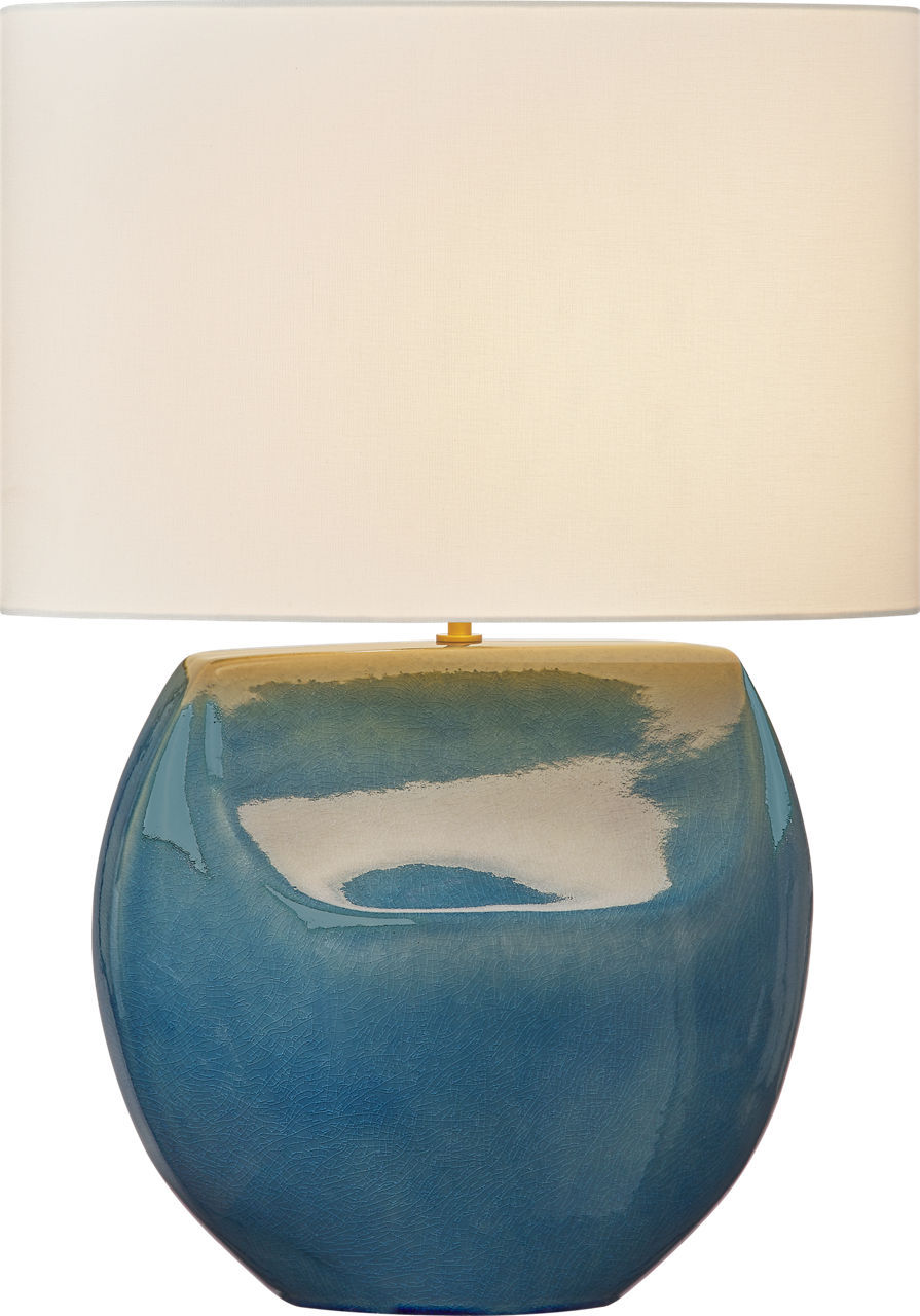 Pente One Light Table Lamp in Deep Ocean Crackle | Deep Ocean Crackle