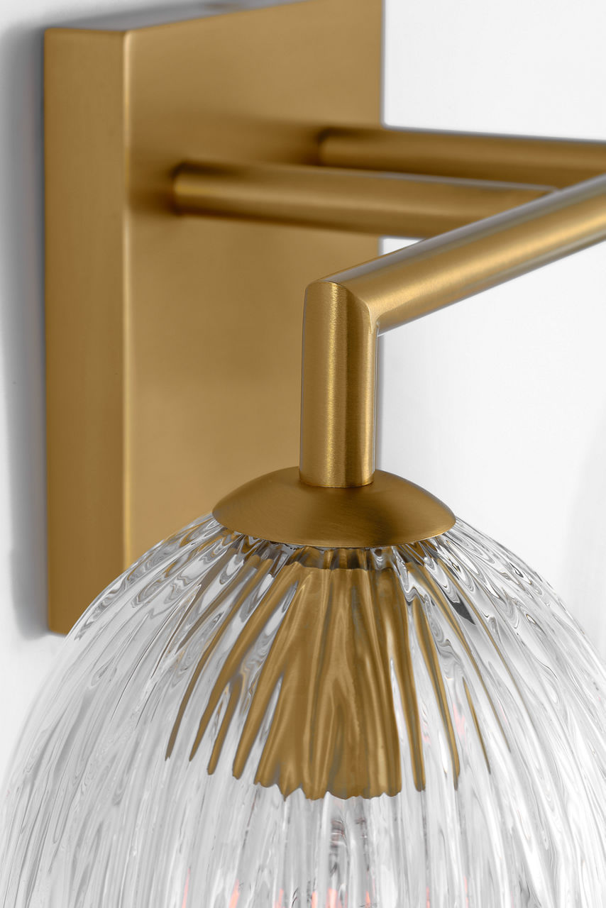 Serafina Two Light Bath in Burnished Brass | Burnished Brass