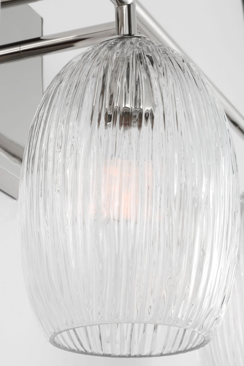 Serafina Three Light Bath in Polished Nickel | Polished Nickel
