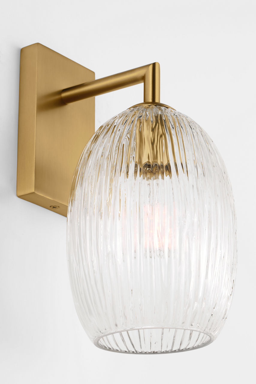Serafina One Light Wall Sconce in Burnished Brass | Burnished Brass